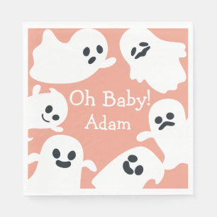 Oh, Baby! Herbstdusche Orange & White Halloween Serviette