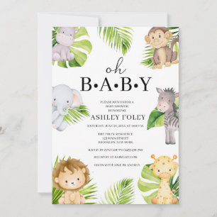 Oh Baby Jungle Baby Dusche Einladung