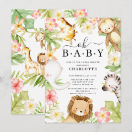 Oh Baby Jungle Baby Dusche Einladung