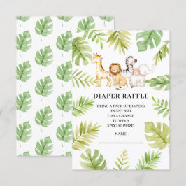 Oh Baby Jungle Baby Dusche Windelwanne Raffle Invi Einladung