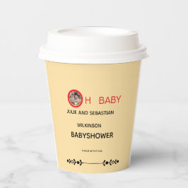 Oh Baby Katze Bild Baby Shower Ecru Pappbecher
