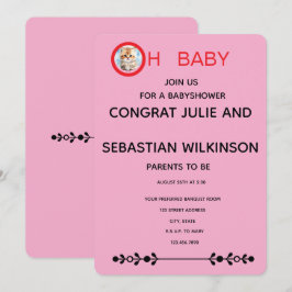 Oh Baby Katze Bild Baby Shower Einladung