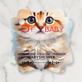 Oh Baby Katze Bild Baby Shower Geschenkanhänger