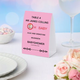 Oh Baby Katze Bild Baby Shower Name Tischaufsteller
