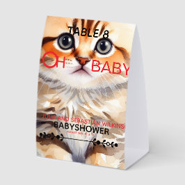 Oh Baby Katze Bild Baby Shower Tischaufsteller