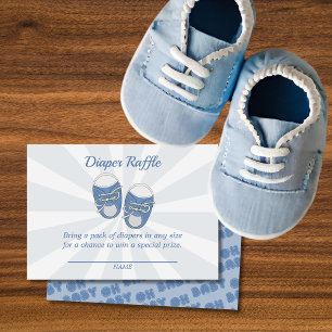 Oh Baby   Kinderschuhe Dusty Blue Boy Diaper Raffl Begleitkarte