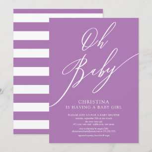 Oh Baby Lavender Girl Baby Dusche Einladung