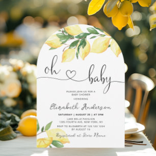 Oh Baby Lemon Citrus Babydusche Einladung