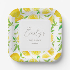 Oh Baby Lemon Summer Baby Dusche Pappteller