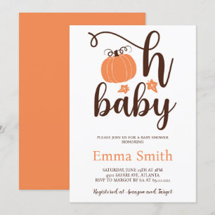 Oh Baby Little Pumpkin Baby Dusche Einladung