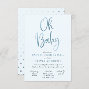 Oh Baby Long Distance Baby shower Invitation