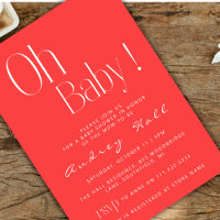 Oh Baby Minimalist Fluo Rosa Orange Babyparty
