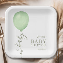 Oh Baby Minimalistisch Sage Green Balloon Babydusc