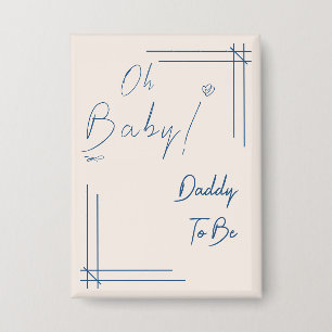 Oh Baby! Minimalistisches geschlechtsneutrales Dad Button
