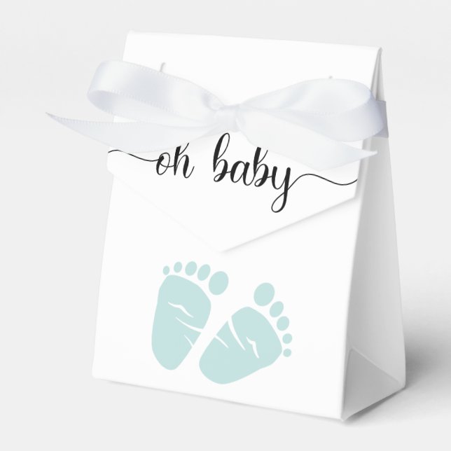 Oh Baby Mint Feet Baby Dusche Geschenkschachtel (Vorderseite)