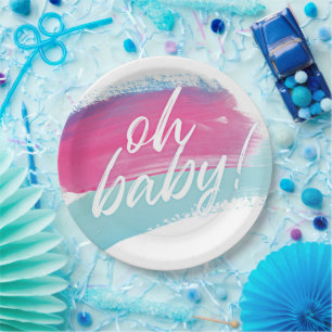 Oh Baby Modern Gender Reveal Paper Teller