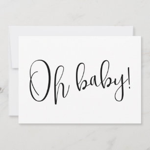 Oh Baby Modern Pregnancy Carte Faire-part