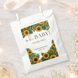 "Oh Baby" Moderne elegante Sonnenblumendusche Geschenktütchen