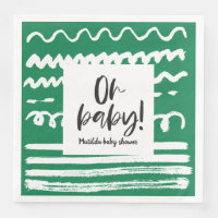 Oh Baby! Modernes, grafisches Babydusche-Party