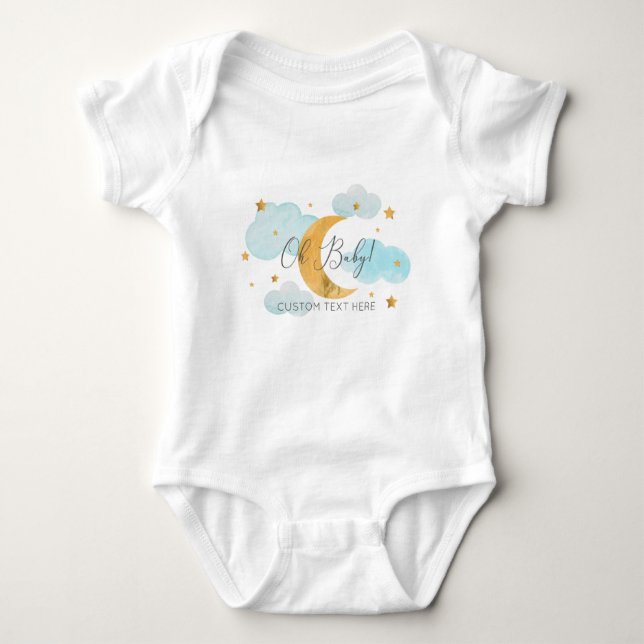 Oh Baby! Moon & Stars Bodysuit Baby Strampler (Vorderseite)