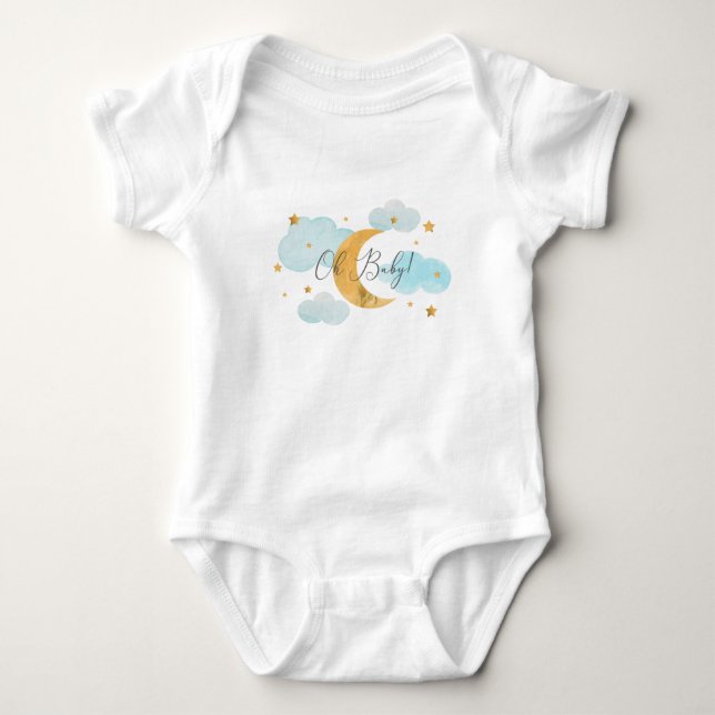 Oh Baby! Moon & Stars Bodysuit Baby Strampler (Vorderseite)
