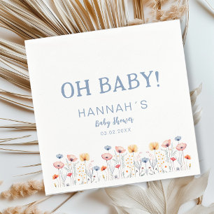 OH BABY! Neue Wildblume White Baby Dusche Serviette
