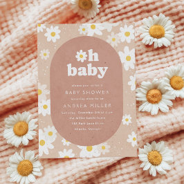 Oh Baby Neutral Daisies Baby Dusche Einladung