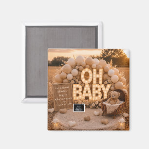 Oh Baby Neutral Schwangerschaftsankündigung Andenk Magnet
