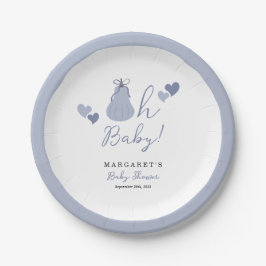 Oh Baby Niedlich Blue Pumpkin Bow Boy Baby Dusche Pappteller