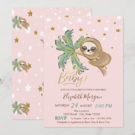 Oh Baby Niedlich Sleeping Sloth Stars Baby Dusche Einladung