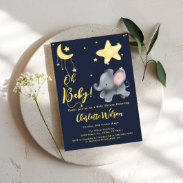 Oh, Baby! Niedliche Elephant & Balloon Babydusche Einladung