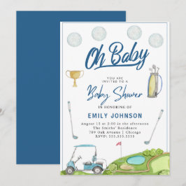 Oh, Baby! Niedliche Golf Baby Dusche Party Einladu Einladung
