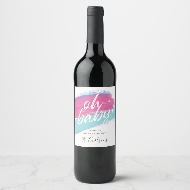 Oh Baby Paint Swash Beverage Étiquette (Devant)