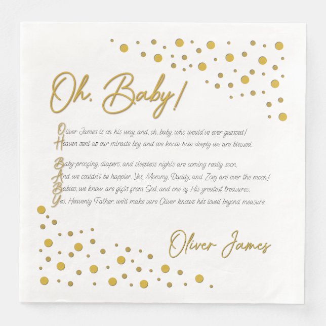 Oh Baby Paper Napkin Serviette (Vorderseite)