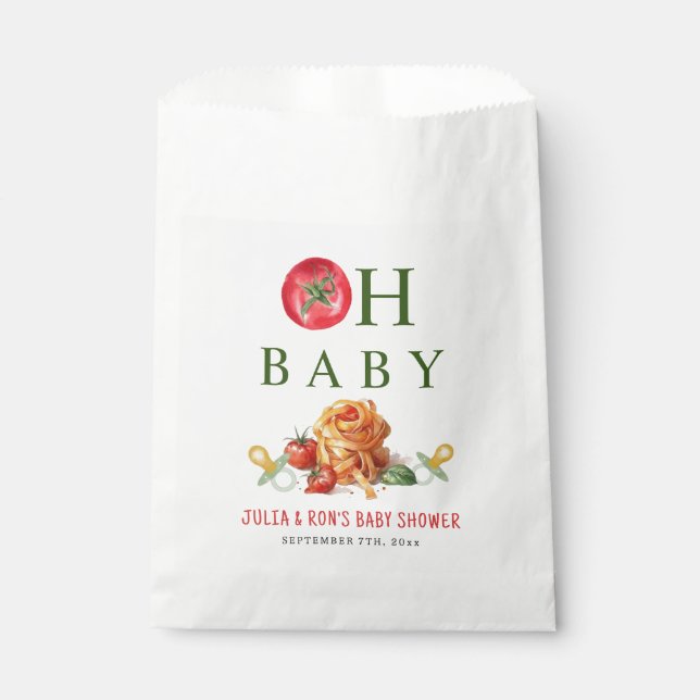 Oh Baby Pasta & Schnullers Babydusche Geschenktütchen (Vorderseite)