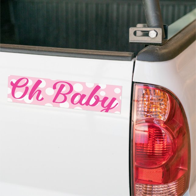 Oh Baby Personalisiert Pink Girly Girl Autoaufkleber (Auf Lkw)