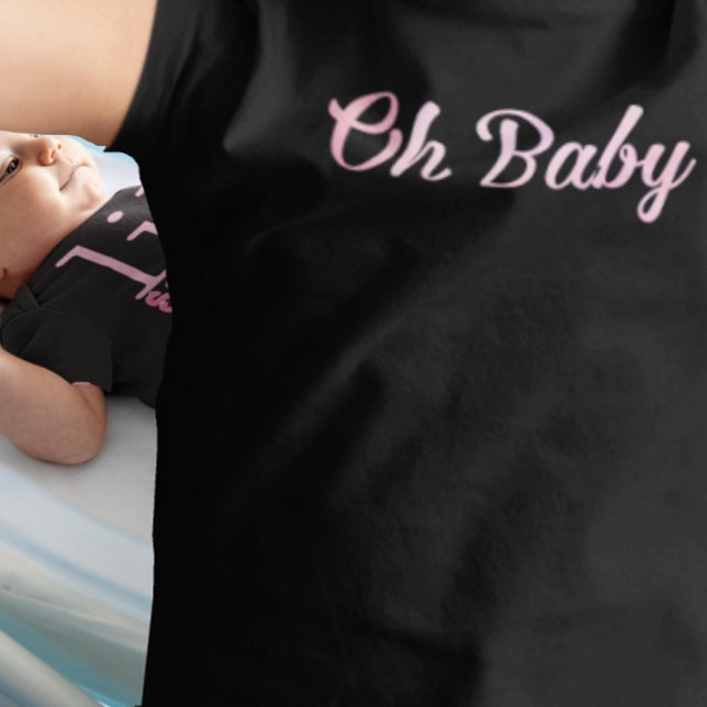 Oh Baby Personalisiert Pink Girly Girl Baby T-shirt (Von Creator hochgeladen)