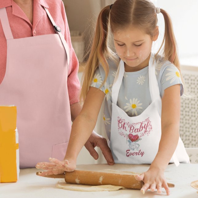 Oh Baby Personalisiert Pink Girly Girl Kinderschürze (Von Creator hochgeladen)