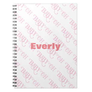 Oh Baby Personalisiert Pink Girly Girl Notizblock