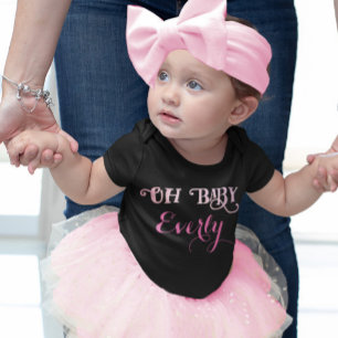 Oh Baby Personalisiertes Rosa Mädchen Kleinkind T-shirt