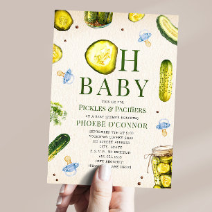 Oh Baby Pickles + Schnuller Jungen-Baby-Party Einladung