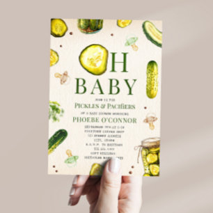 Oh Baby Pickles + Schnuller Neutrale Babyparty Einladung
