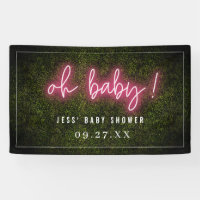 Oh Baby Pink Neon Boxwood Baby Dusche
