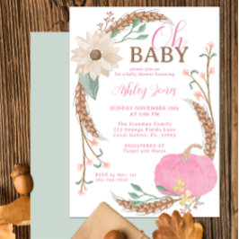 Oh Baby Pink Pumpkin Dusche einladen Einladung