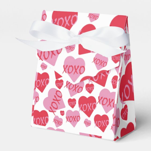 Oh Baby Pink Red Sweethearst Baby Dusche Weiß Geschenkschachtel (Vorderseite)