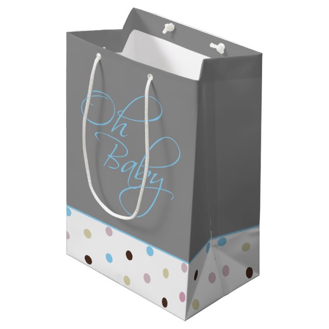 Oh Baby Posh Baby Boy Mittlere Geschenktüte (Vorderseite Schrägansicht)