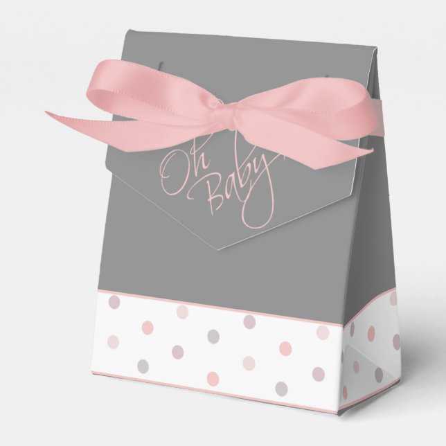 Oh Baby Posh Baby Shower für Mädchen Geschenkschachtel (Vorderseite)