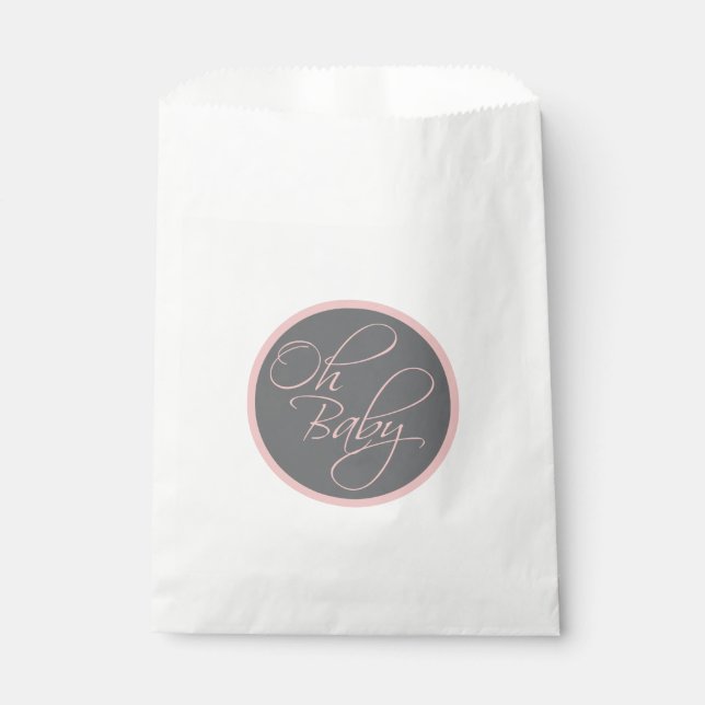 Oh Baby Posh Baby Shower für Mädchen Geschenktütchen (Vorderseite)