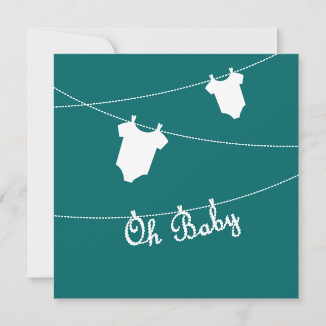 Oh Baby Pregnancy Ankündigung (Vorderseite)