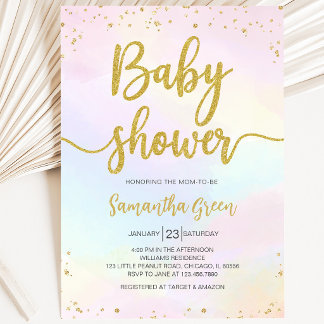 Oh Baby Rainbow Baby Dusche Einladung